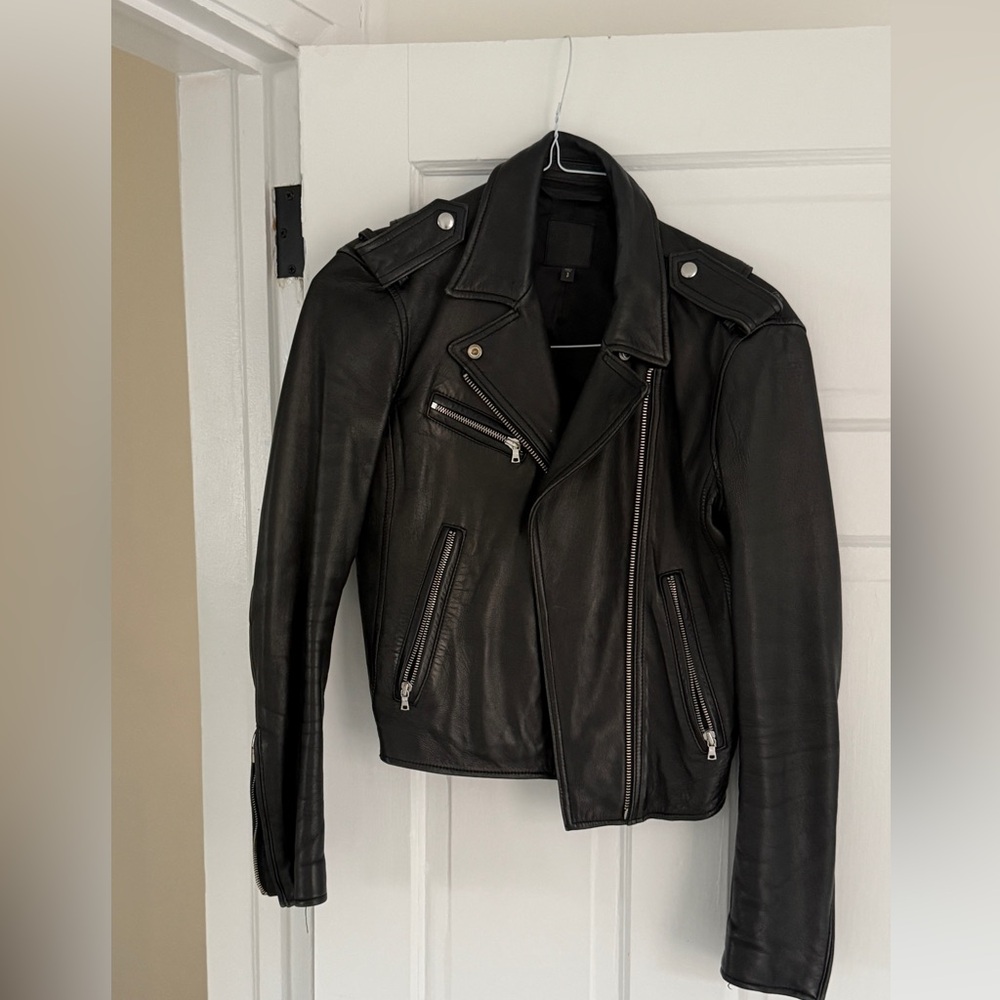 100% leather moto jacket